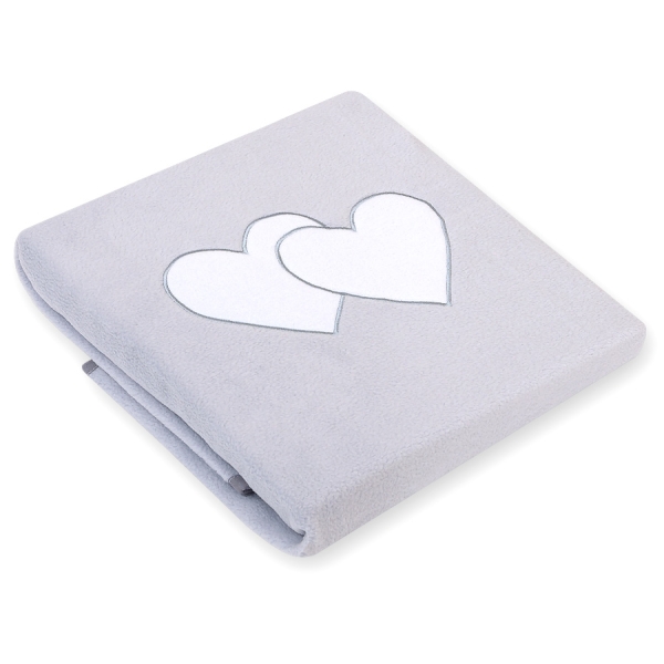 Coperta per Neonati Grigio Cuori