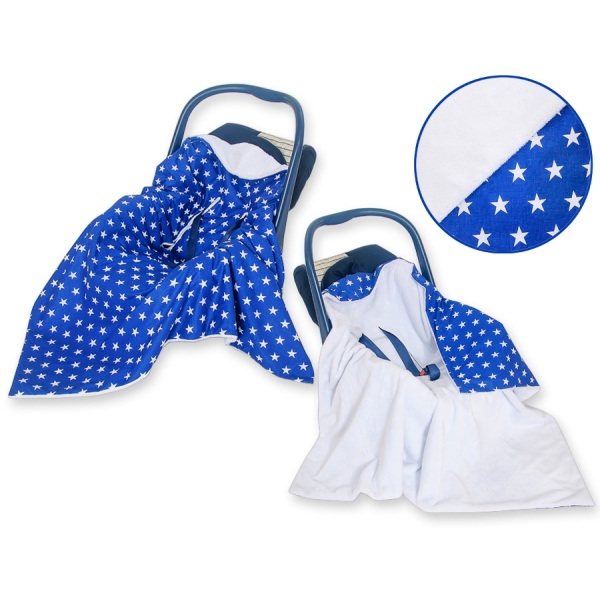 Coperta per Seggiolino Auto Bifacciale Blu Scuro