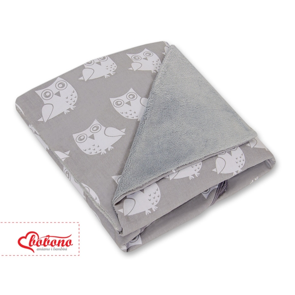 Coperta per Seggiolino Auto Bifacciale Grigio Gufi