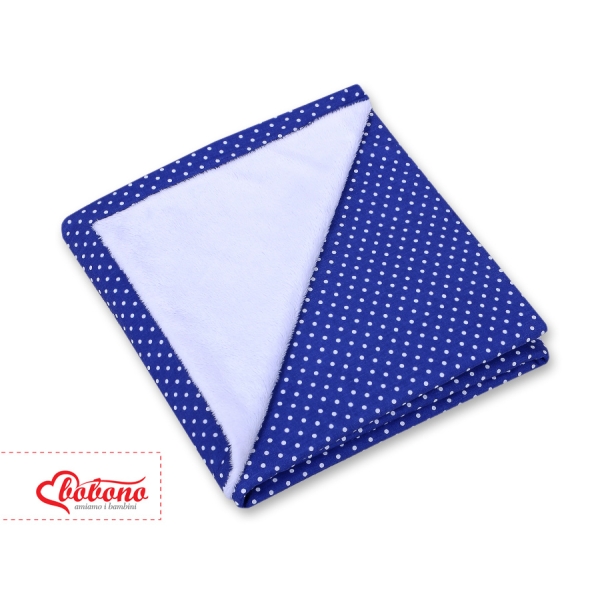 Coperta per Seggiolino Auto per Bambini Blu Scuro Pois Bianchi