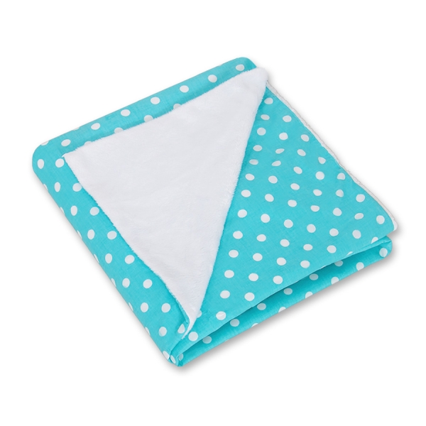 Coperta per Seggiolino Auto per Bambini Turchese Pois Bianchi
