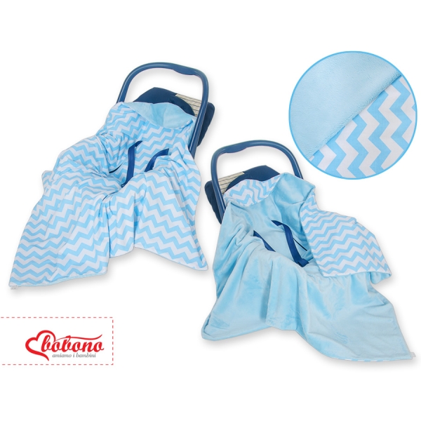 Copertina a Doppia Faccia per Seggiolino Auto Blu Chevron