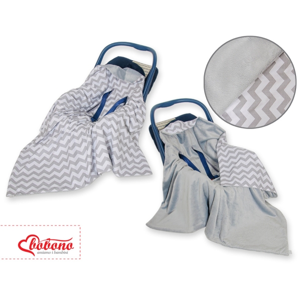 Copertina a Doppia Faccia per Seggiolino Auto Grigio Chevron