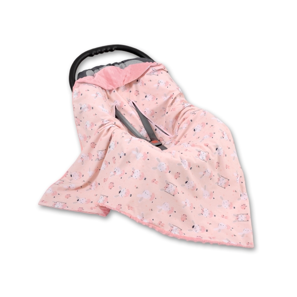 Copertina a Doppia Faccia per Seggiolino Auto Rosa Ballerine Rosa Cipria
