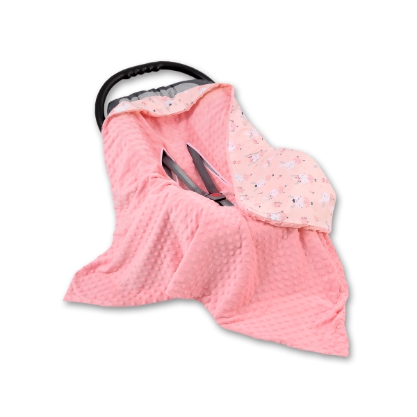 Copertina a Doppia Faccia per Seggiolino Auto Rosa Ballerine Rosa Cipria