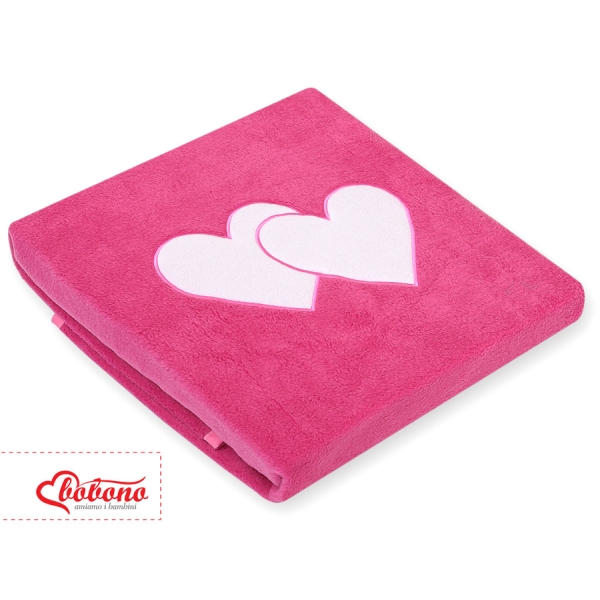 Copertina in Pile per Neonati Rosa Cuori