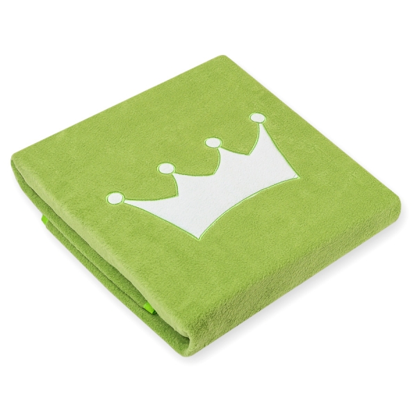 Copertina in Pile per Neonati Verde Little Prince/Princess