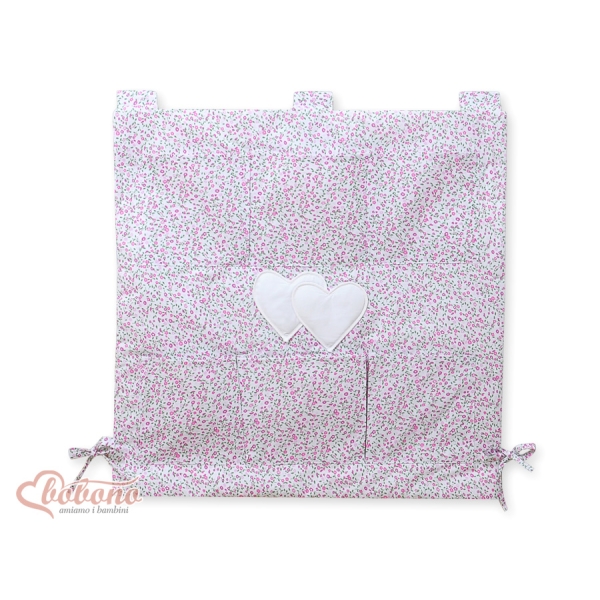 Culla Appesa Organizer Rosa Fiori Fiori Cuori
