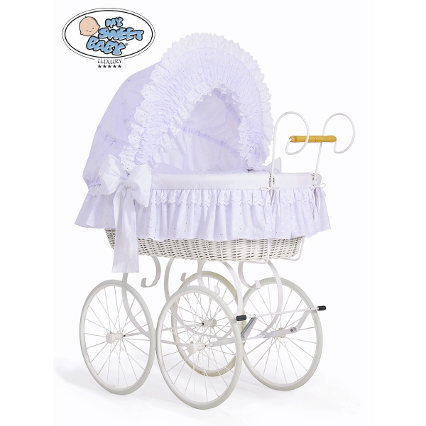 Culla Completa Neonato Vintage Retrò Bianca Carlotta