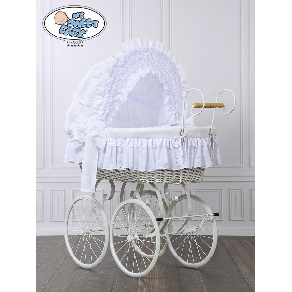 Culla Completa Neonato Vintage Retrò Bianca Carlotta