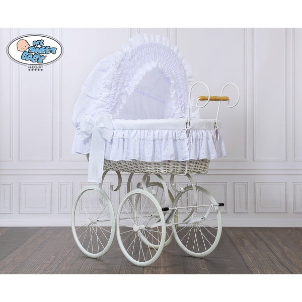 Culla Completa Neonato Vintage Retrò Bianca Carlotta