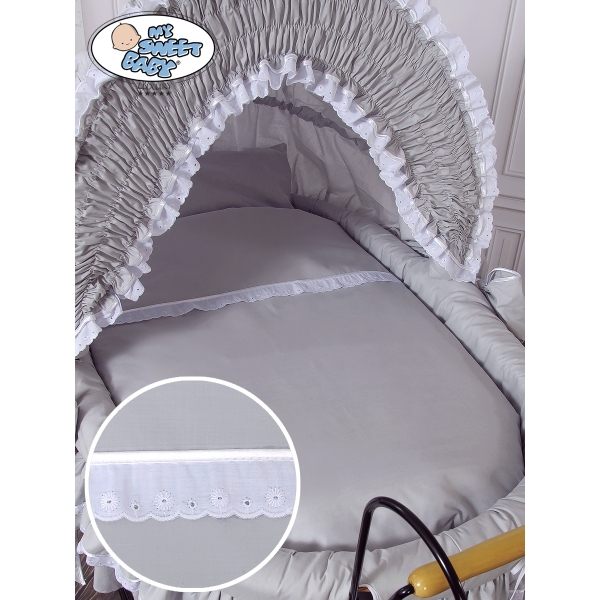 Culla Completa Neonato Vintage Retrò Grigio Vittoria