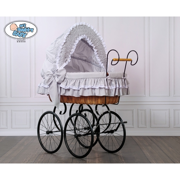 Culla Completa Neonato Vintage Retrò Grigio Vittoria