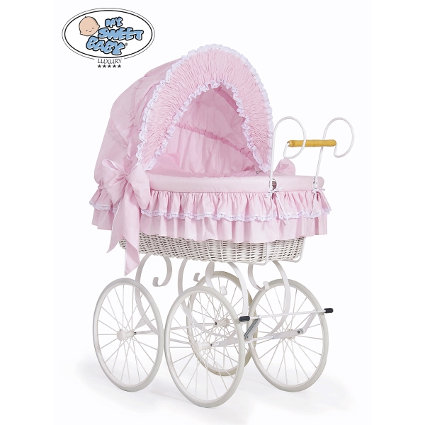 Culla Completa Neonato Vintage Retrò Rosa Vittoria