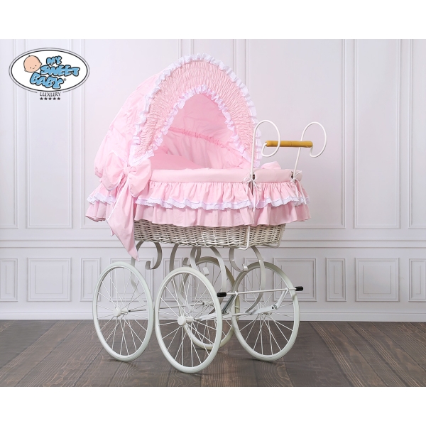 Culla Completa Neonato Vintage Retrò Rosa Vittoria