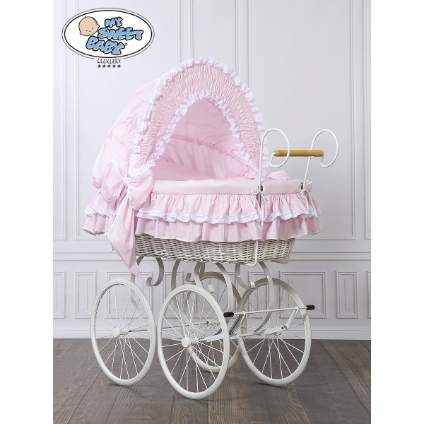 Culla Completa Neonato Vintage Retrò Rosa Vittoria
