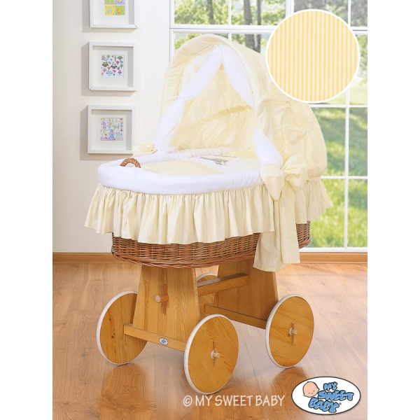 Culla con Cappotta Ruote Grandi Creme Luca