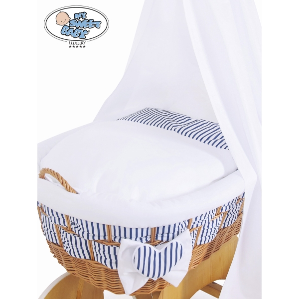 Culla di Vimini con Baldacchino Marina
