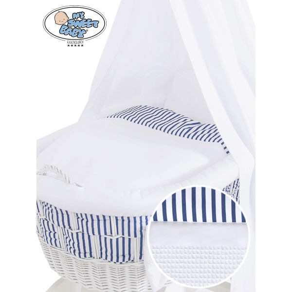 Culla di Vimini con Baldacchino Marina