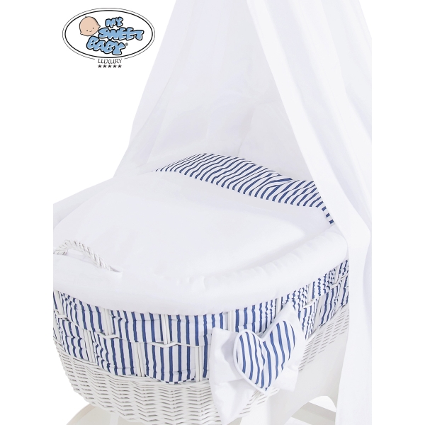 Culla di Vimini con Baldacchino Marina