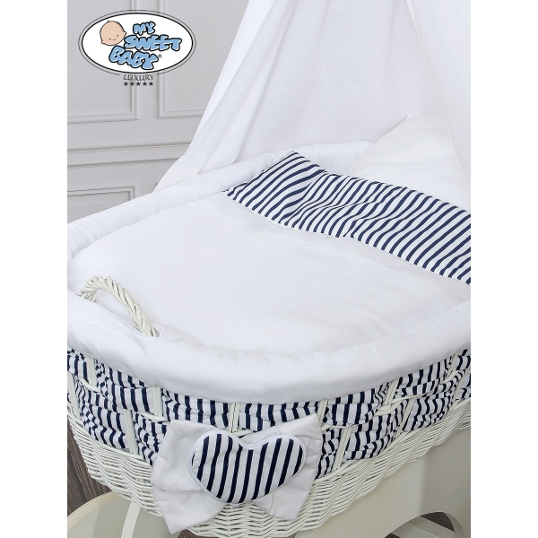 Culla di Vimini con Baldacchino Marina