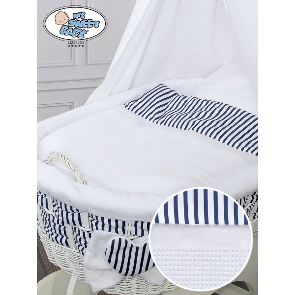 Culla di Vimini con Baldacchino Marina