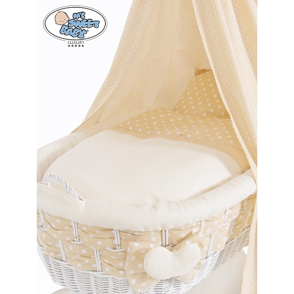 Culla di Vimini Drappeggio Isabella