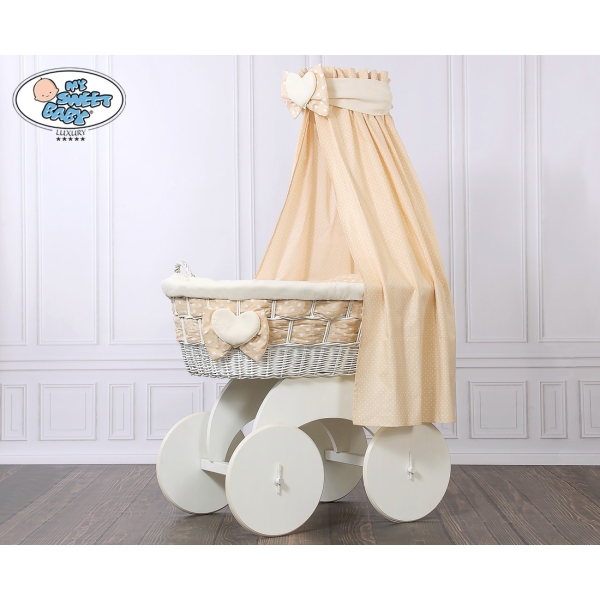 Culla di Vimini Drappeggio Isabella
