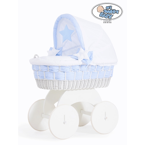 Culla rattan vimini con ruote grandi