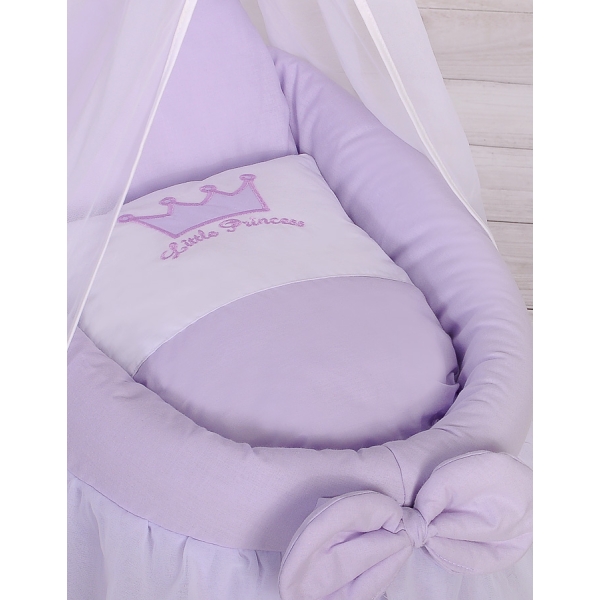 Culla in Vimini con Drappo per le Bambole Lilla Little Prince/Princess