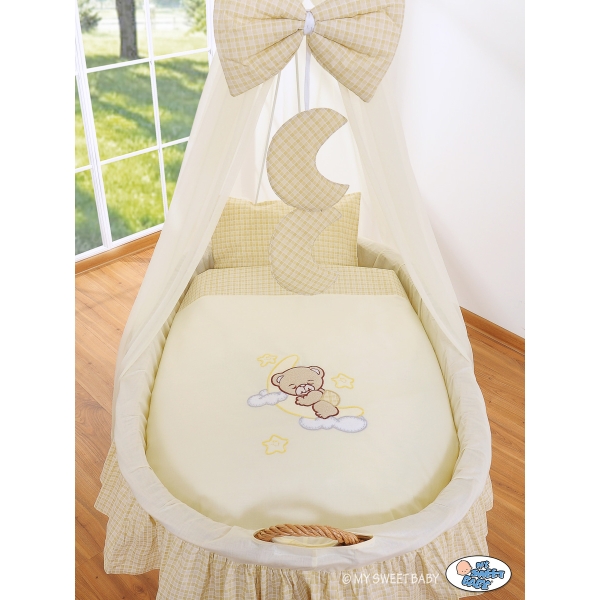 Culla in Vimini con Velo Creme Notte