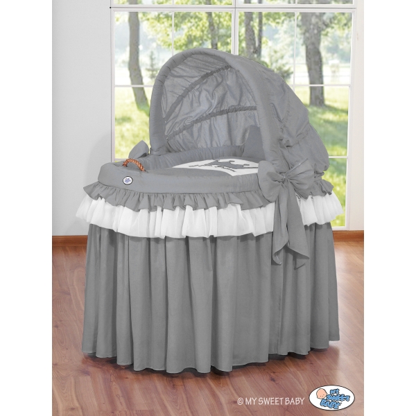 Culla per Bambini Piccole Ruote Cappottina Antracite Little Prince/Princess