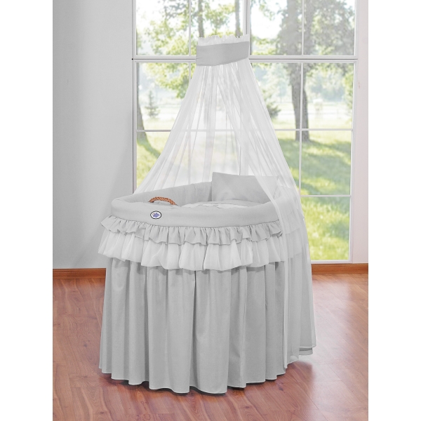 Culla per Bambini Piccole Ruote Velo Grigio Little Prince/Princess
