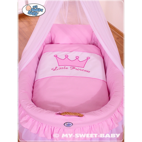Culla per Neonato con Drappo Piccole Ruote Rosa Rosa Little Princess per Ragazze