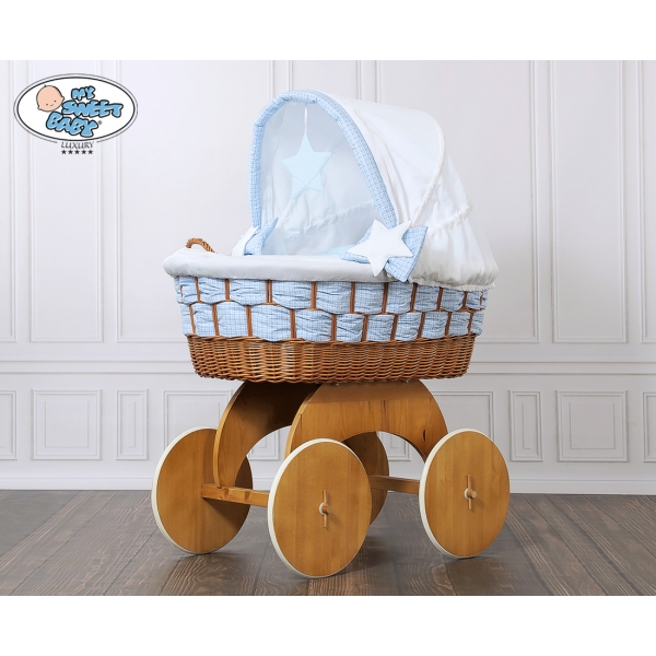 Culla XXL in Vimini con Base in Legno Isabella
