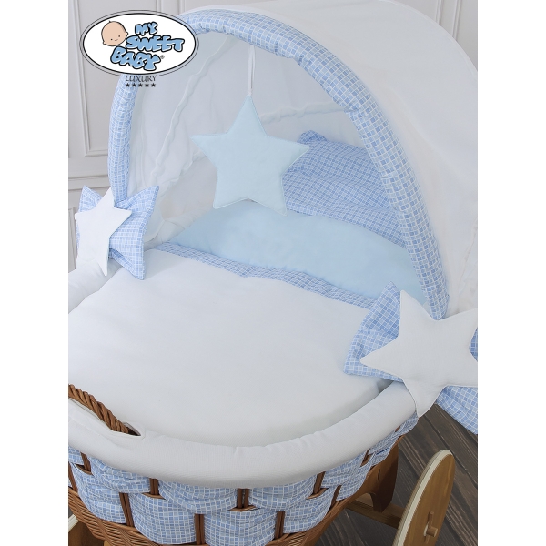 Culla XXL in Vimini con Base in Legno Isabella