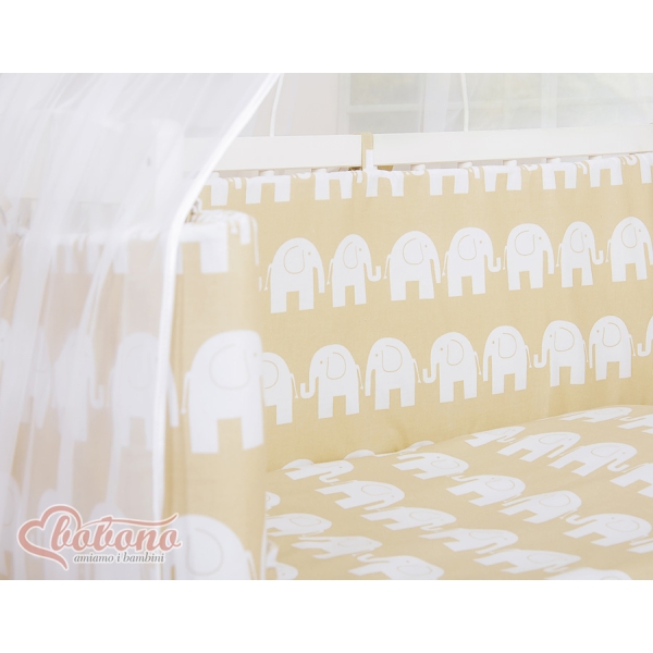 Culle Fianco Letto per Neonati con Zanzariera Beige