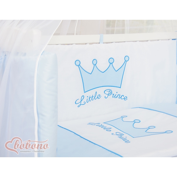 Culle Fianco Letto per Neonati con Zanzariera Blu Little Prince/Princess