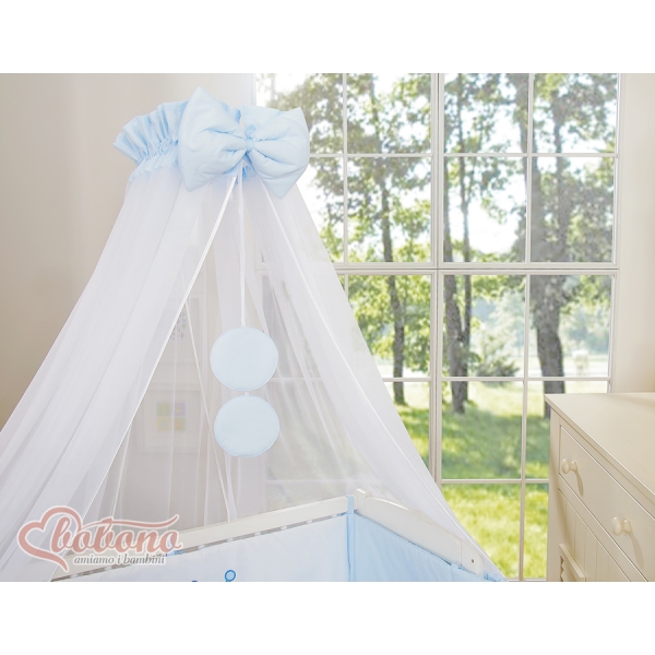 Culle Fianco Letto per Neonati con Zanzariera Blu Little Prince/Princess