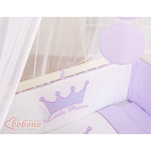 Culle Fianco Letto per Neonati con Zanzariera Lilla Little Prince/Princess