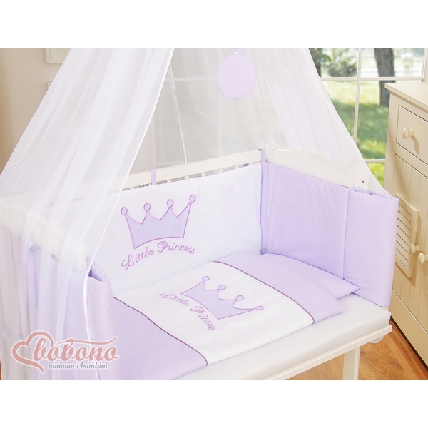 Culle Fianco Letto per Neonati con Zanzariera Lilla Little Prince/Princess