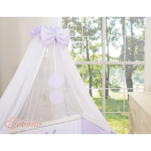 Culle Fianco Letto per Neonati con Zanzariera Lilla Little Prince/Princess