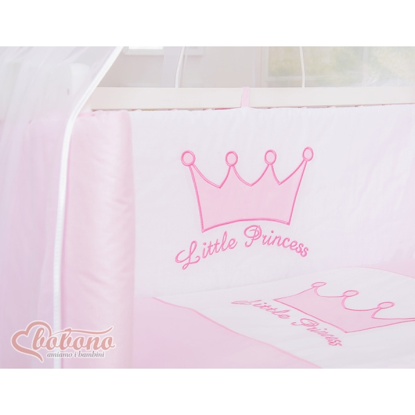 Culla Fianco Letto per Neonati con Zanzariera Rosa Little Prince/Princess