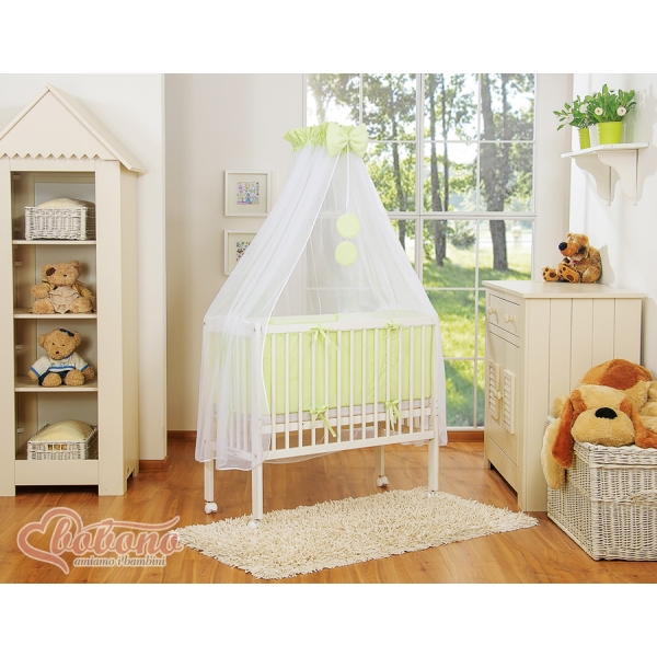 Culle Fianco Letto per Neonati con Zanzariera Verde Little Prince/Princess
