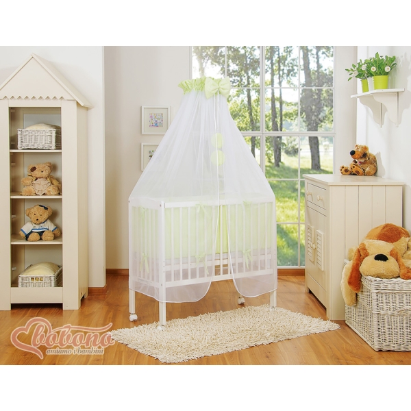 Culle Fianco Letto per Neonati con Zanzariera Verde Little Prince/Princess