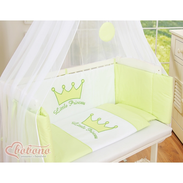 Culle Fianco Letto per Neonati con Zanzariera Verde Little Prince/Princess