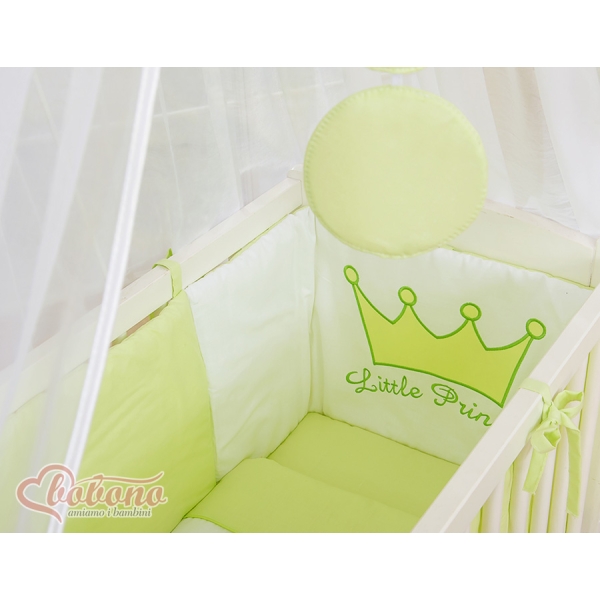 Culle Fianco Letto per Neonati con Zanzariera Verde Little Prince/Princess