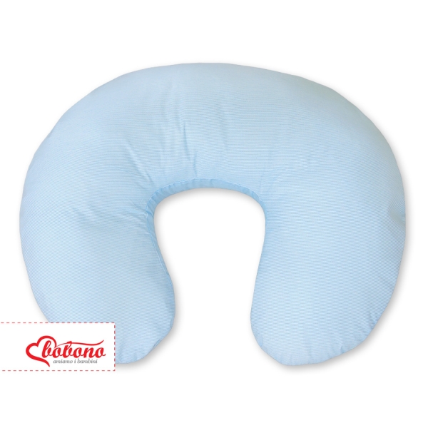 Cuscino Allattamento Blu a Strisce Cuori