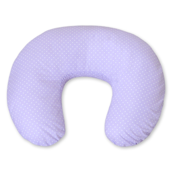Cuscino Allattamento Lilla Pois Bianchi Cuori