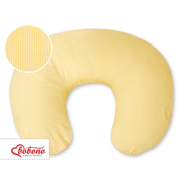 Cuscino Allattamento Neonati Giallo a Strisce Cuori